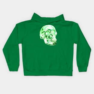 Electric Green Skull Kids Hoodie